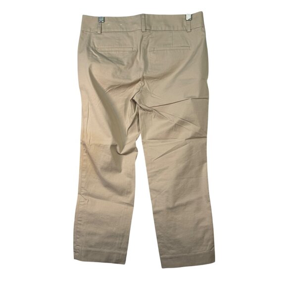 Ann Taylor Factory Womens Petite Khaki Chino Pants 2P Cotton & Spandex Blend - Picture 3 of 6